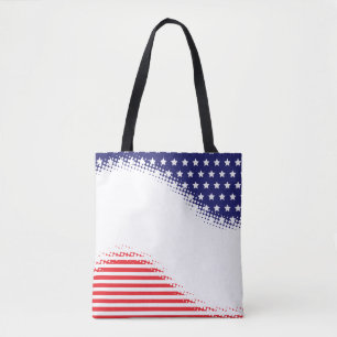 Halbton-Sterne und Streifen Tasche