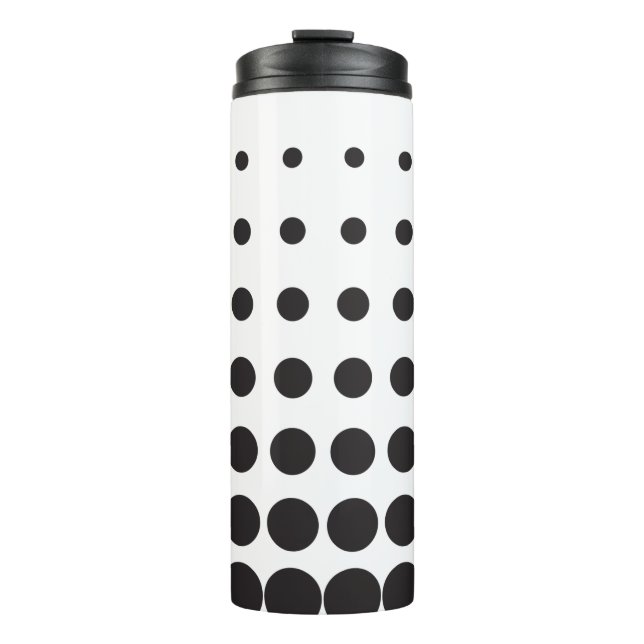 Halbtonmuster Punkt modernes Retro Thermosbecher (Vorderseite)