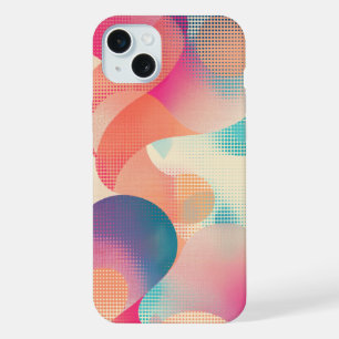 Halbtransparente Formen und Punktmuster iPhone 15 Plus Hülle
