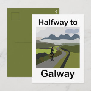 Halbwegs nach Galway Roadtrip Reise Postkarte