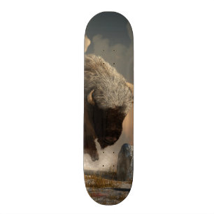 Halbweißer Bison Skateboard