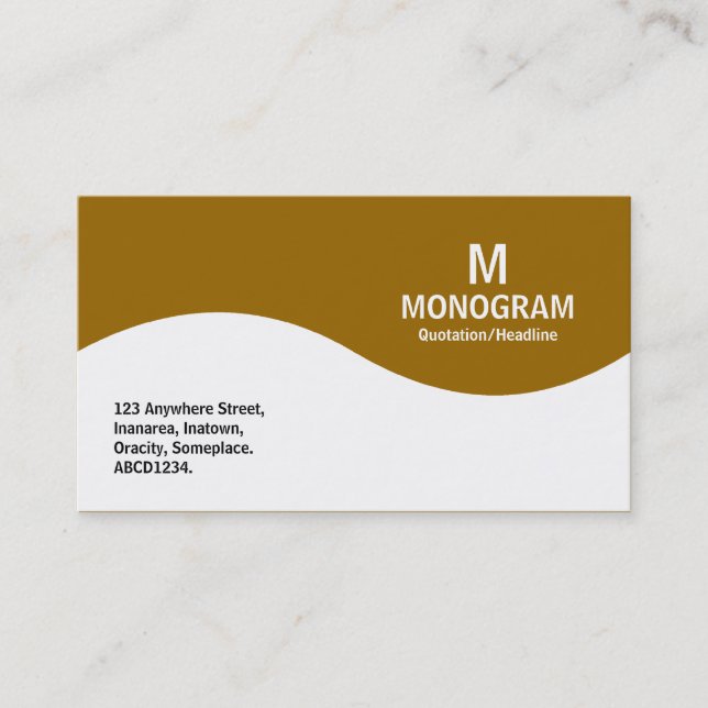 Halbwellenmonogramm - Braun 996600 Visitenkarte (Vorderseite)