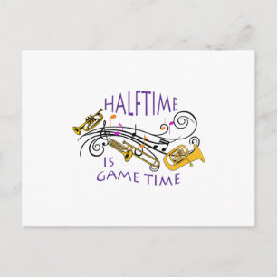 HALBZEIT IST SPIELZEIT POSTKARTE