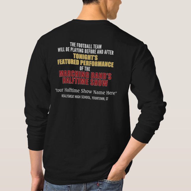 Halbzeit Marching Band Show Funny Custom Shirt (Rückseite)