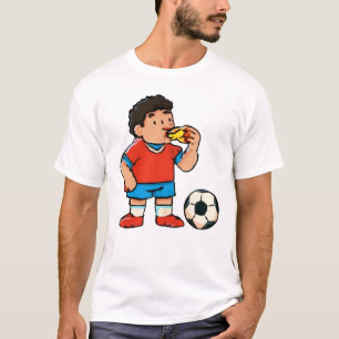 Halbzeit Snack - Funny Soccer Pizza T-Shirt