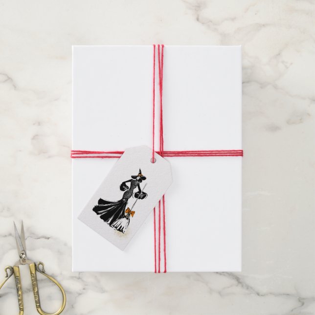 Halbzeitfotografie mit Besen Geschenkanhänger (Mit Garn)