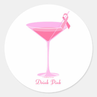 Halbzeitgestaltung Pinktini Runder Aufkleber