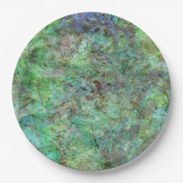 Halcyon grüne Textur Collture Papiertüte, kaltem L Pappteller