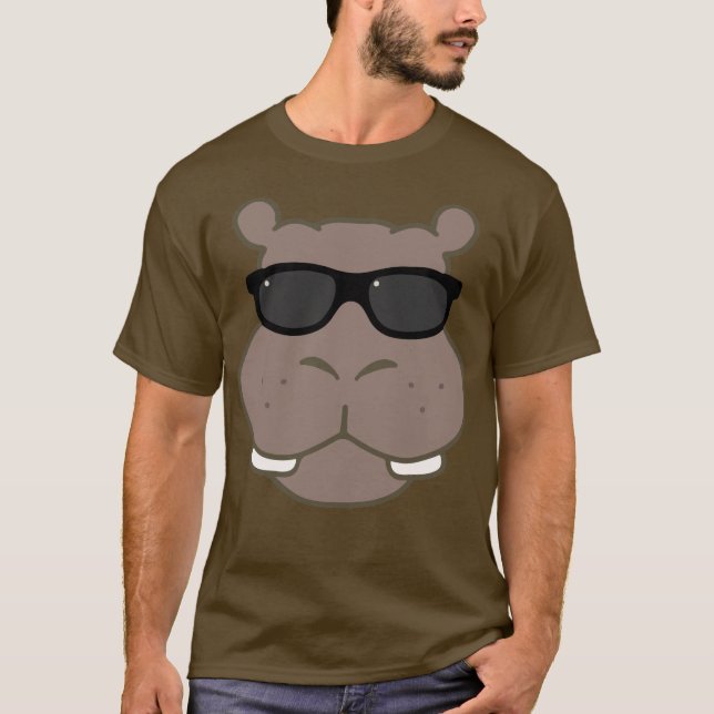 Halcyon Hippo Graphic T-Shirt (braun) (Vorderseite)