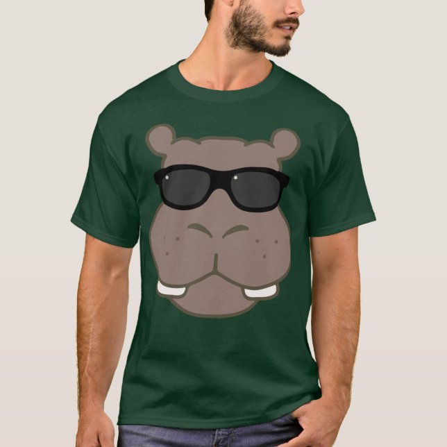 Halcyon Hippo Graphic T-Shirt (Tiefwald) (Vorderseite)