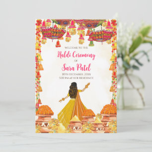 Haldi Einladungen & Haldi laden Hindu Wedding ein