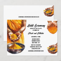 Haldi Hand turmeric indische Hochzeitszeremonie Ch