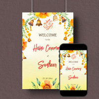 Haldi marigolds glocken indische Hochzeitsempfangs