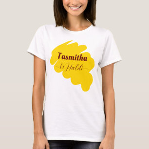 Haldi Zeremonie ki haldi passend personalisiert T-Shirt