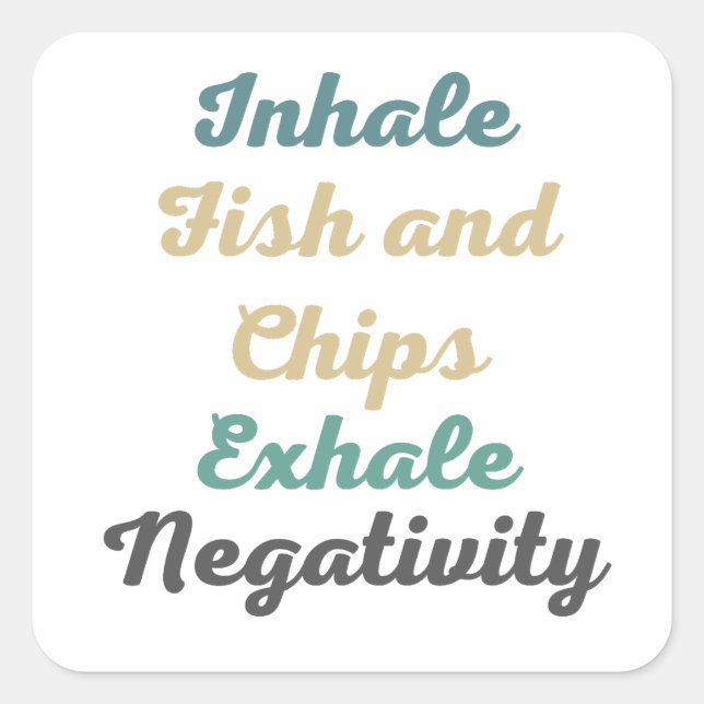 Hale Fish and Chips Exhale Négativité Stickers (Devant)