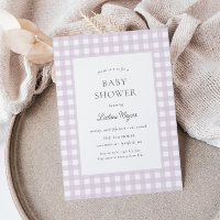 Hale Lila Gingham Classic Girls Baby Dusche