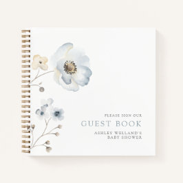 Hale Modern Simple Floral Baby Showbook Notizbuch