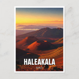 Haleakala Crater Maui Hawaii Travel Postkarte