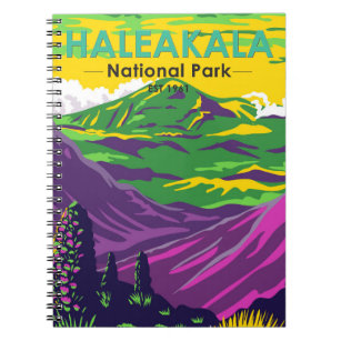  Haleakala National Park Hawaii Vintage Notizblock
