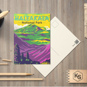 Haleakala National Park Hawaii Vintage Postkarte