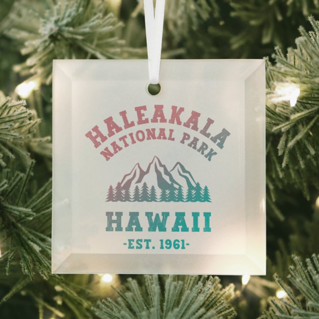 Haleakala Nationalpark Hawaii Gradient Ornament Aus Glas (Insitu)
