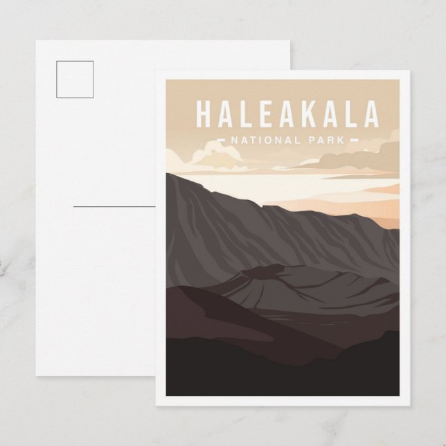 Haleakala Nationalpark Hawaii Reisevorführung Postkarte (Vorne/Hinten)