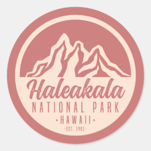Haleakala Nationalpark Hawaii Runder Aufkleber