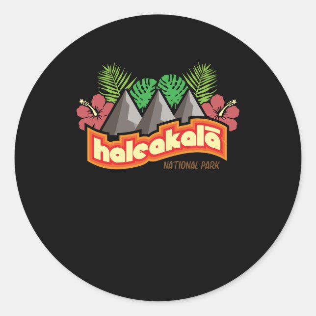 Haleakala Nationalpark Hawaii Runder Aufkleber (Vorderseite)