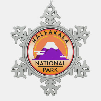 Haleakala-Nationalpark Hawaii Schneeflocken Zinn-Ornament