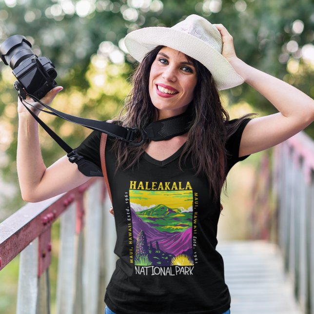 Haleakala Nationalpark Hawaii Vintag gestört T-Shirt (Von Creator hochgeladen)