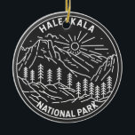 Haleakala Nationalpark Hawaii Vintag Monoline Keramik Ornament<br><div class="desc">Haleakala Monoline Design. Der Park ist nach Haleakalā benannt,  einem ruhenden Vulkan innerhalb seiner Grenzen.</div>