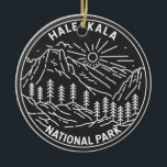 Haleakala Nationalpark Hawaii Vintag Monoline Keramik Ornament<br><div class="desc">Haleakala Monoline Design. Der Park ist nach Haleakalā benannt,  einem ruhenden Vulkan innerhalb seiner Grenzen.</div>