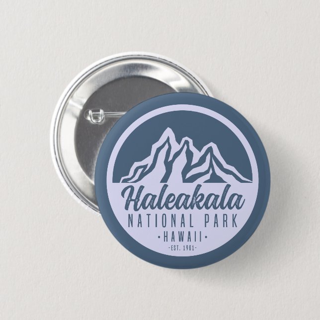 Haleakala Nationalpark Hawaii Wandern Button (Vorne & Hinten)