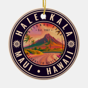 Haleakala Nationalpark Maui Road Vulkan Vintag Keramik Ornament