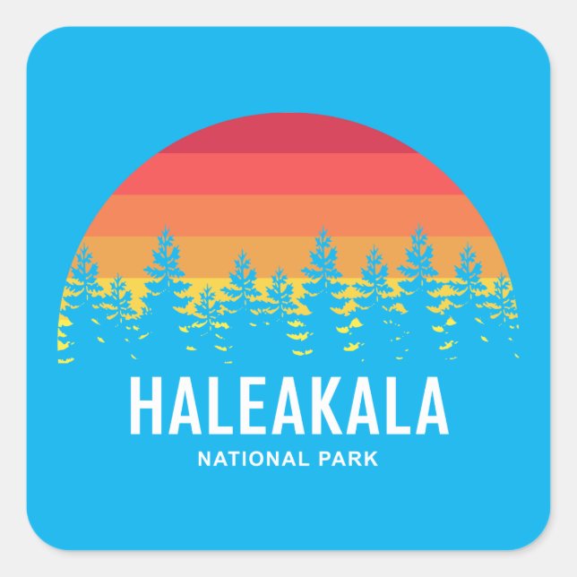 Haleakala-Nationalpark Quadratischer Aufkleber (Vorderseite)