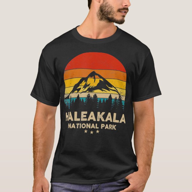 Haleakala - Nationalpark Retro Souvenir  T-Shirt (Vorderseite)