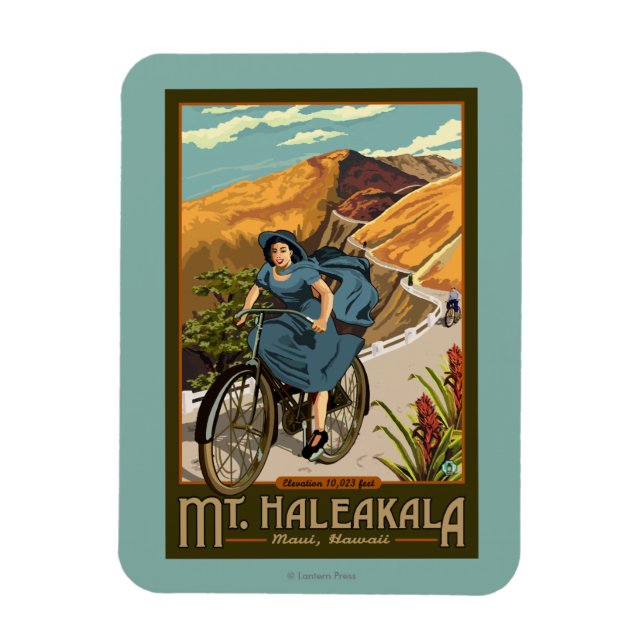 Haleakala Radtour Hawaii Magnet (Vertikal)