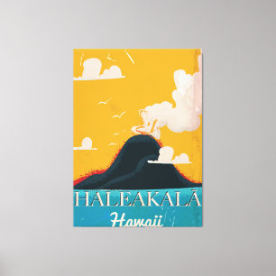 Haleakalā-Vulkan Vintage-Reiseplakat Hawaii Leinwanddruck