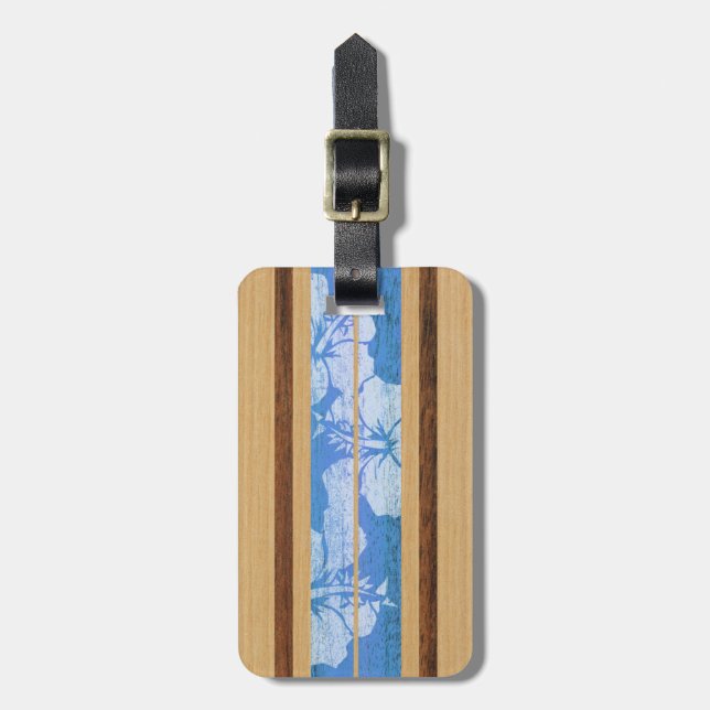 Haleiwa Surfboard Hawaiian Luggage Tags Gepäckanhänger (Vorderseite vertikal)