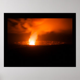 Halema ` Uma ` u Krater nachts Poster