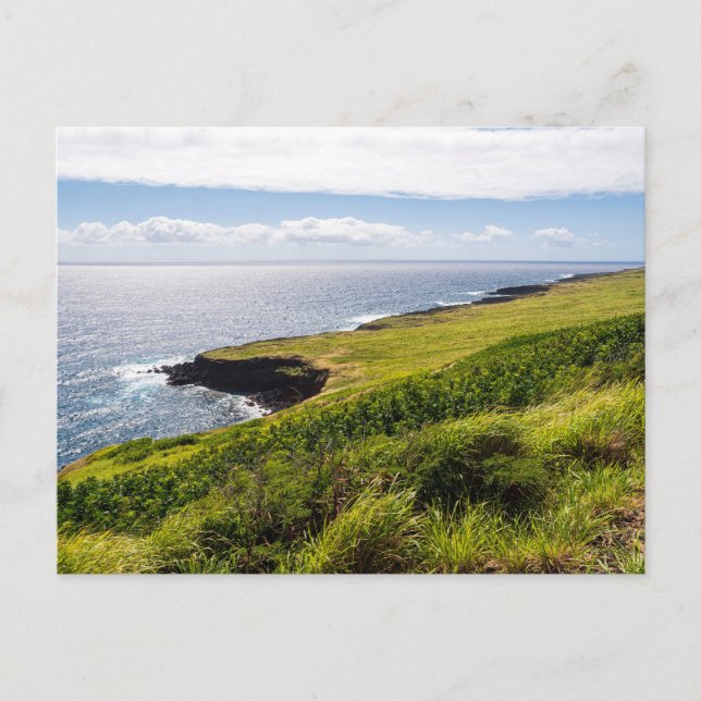 Haleokan-Blick und Pazifischer Ozean Postkarte (Vorderseite)