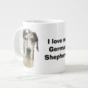 Halequin Haustier-Foto großen Dänen Jumbo-Tasse