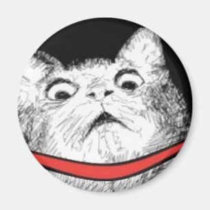 Halètement étonné Meme - aimant de chat
