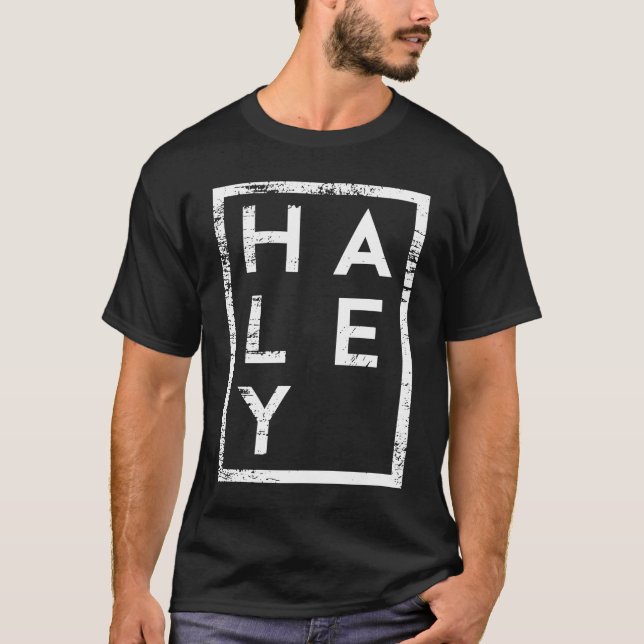 Haley Minimalismus T-Shirt (Vorderseite)