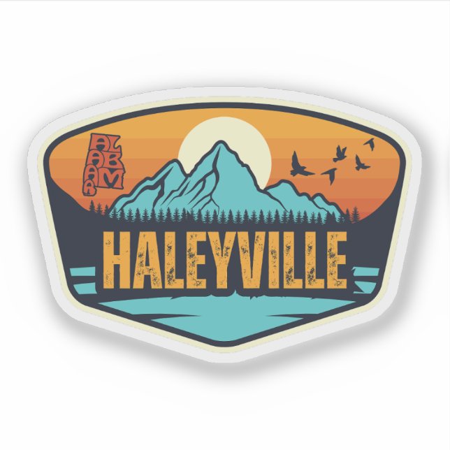 Haleyville, Alabama Aufkleber (Vorderseite)