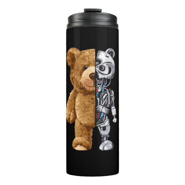 Half Bear Half Robot Thermosbecher (Vorderseite)