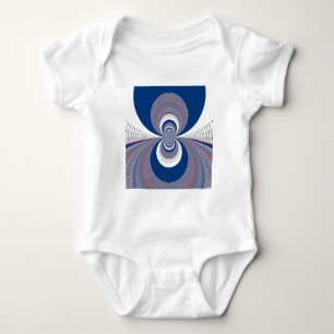 Half Blau Baby Strampler