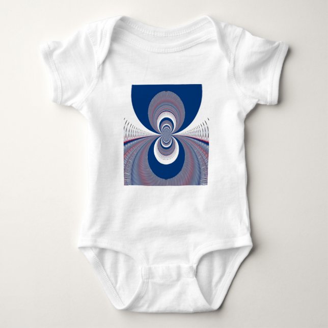 Half Blau Baby Strampler (Vorderseite)