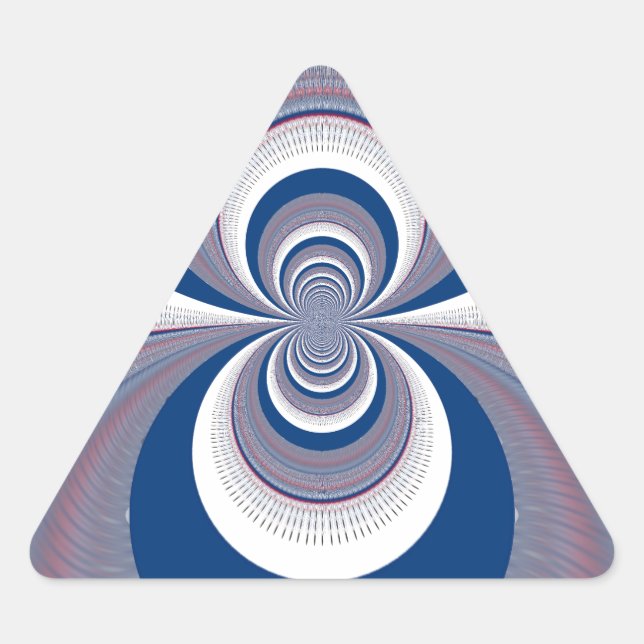 Half Blau Dreieckiger Aufkleber (Vorderseite)