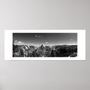 Half Dome from Glacier Point Black and White Foto Poster